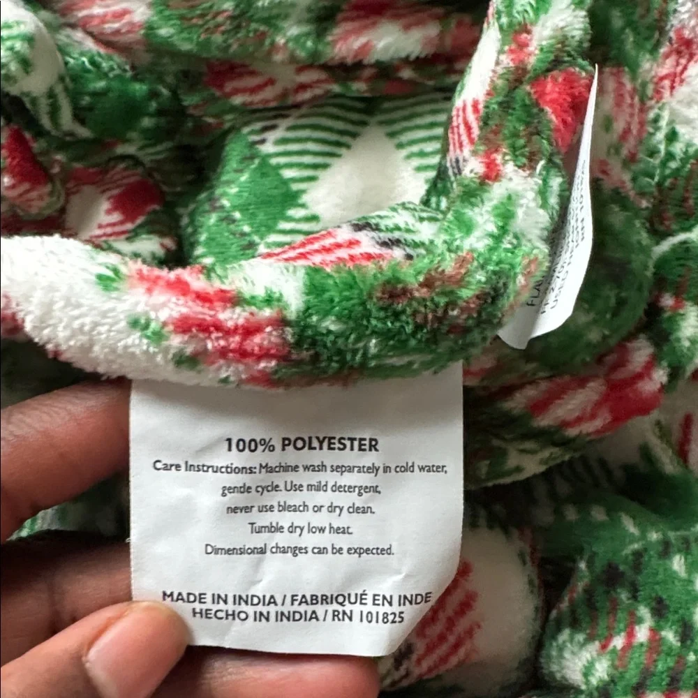 Lebra Home Christmas Plaid Plush Throw Blanket